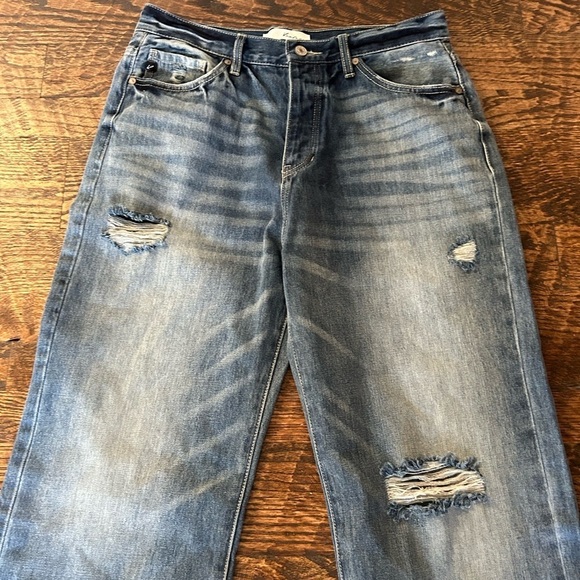 Kan Can Ultra High Rise Button Fly 90's Wide Leg Jeans Size 11/29 - Picture 5 of 11